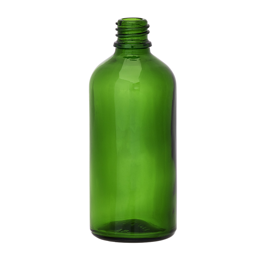 100ml Green Glass Dropper Bottle with 18mm Neck