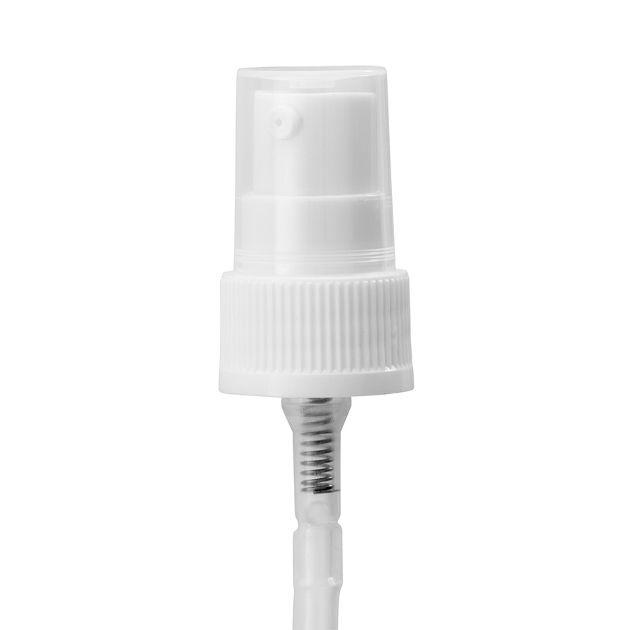 18mm/400 White Ribbed Treatment Pump, 0.165ml Output