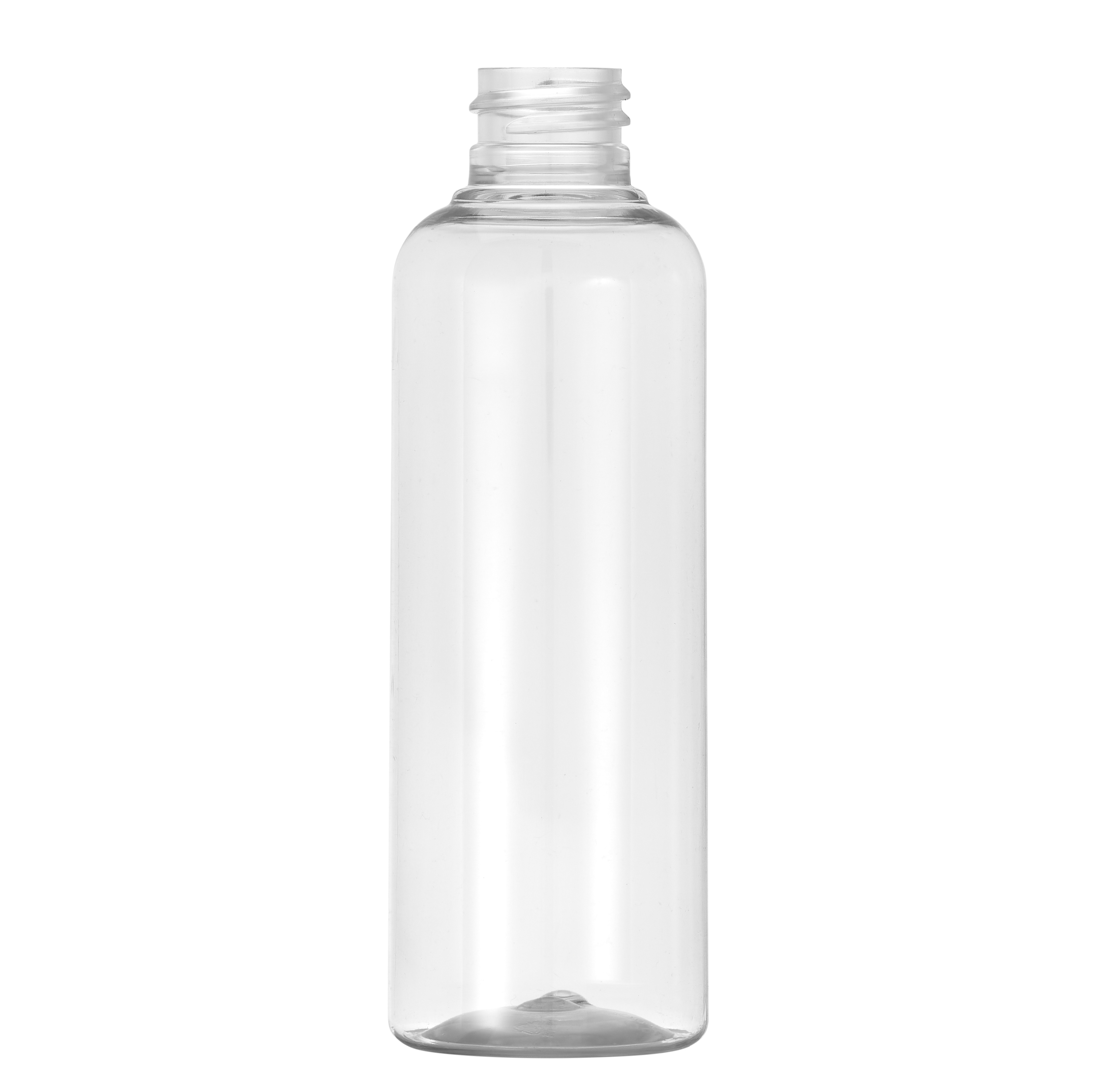 100ml Clear PET Tall Boston Round Bottle with 20mm/410 Screw Neck