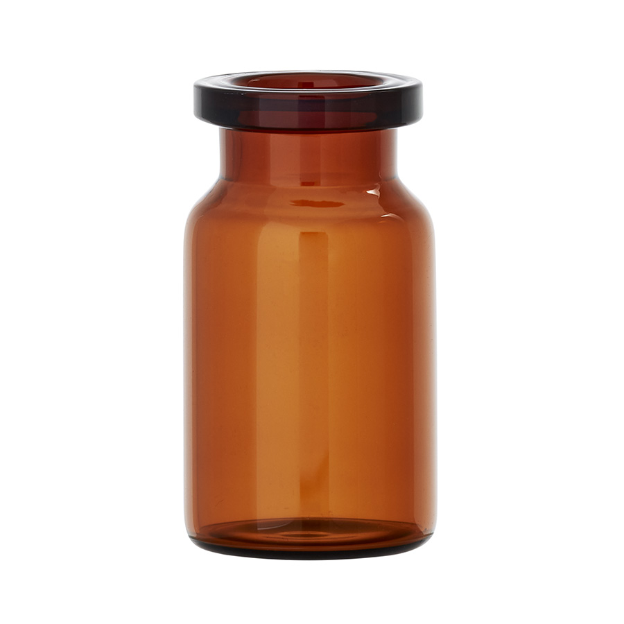 6R Amber Glass Type 1 Tubular Vial with 20mm Crimp Neck