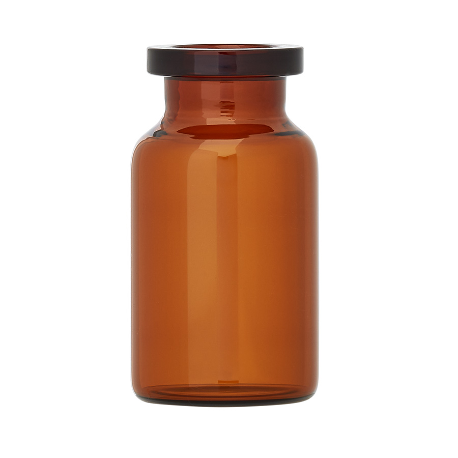 10R Amber Glass Type 1 Tubular Injection Vial