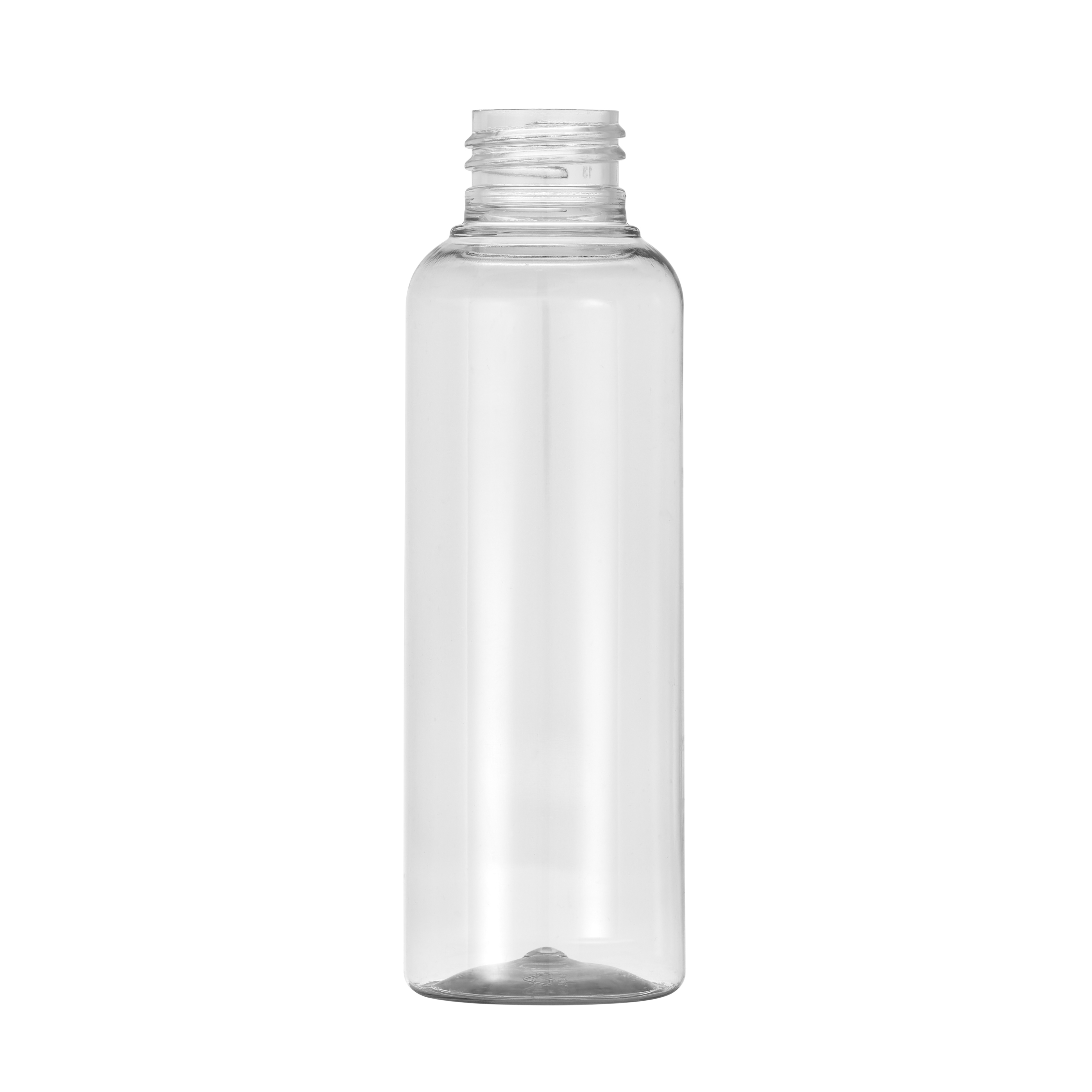 125ml Clear PET Tall Boston Round Bottle with 24mm/410 Screw Neck