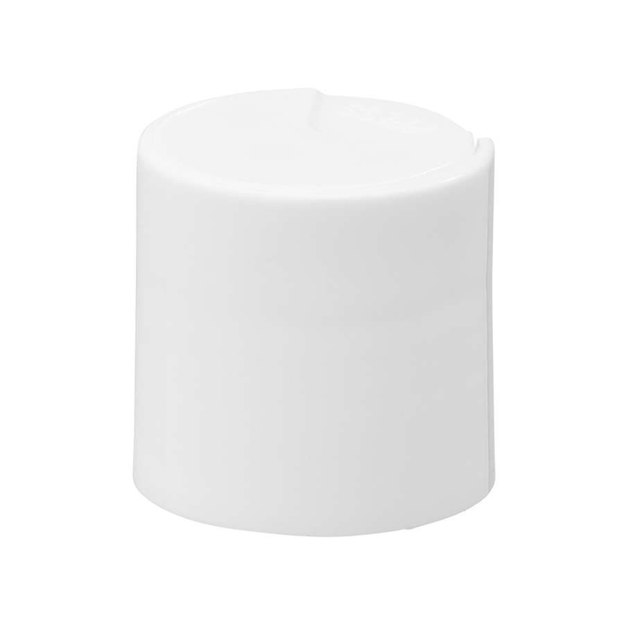 24mm/410 Natural PP Pierced Cap with Shiny Silver Overshell and EPE Liner
