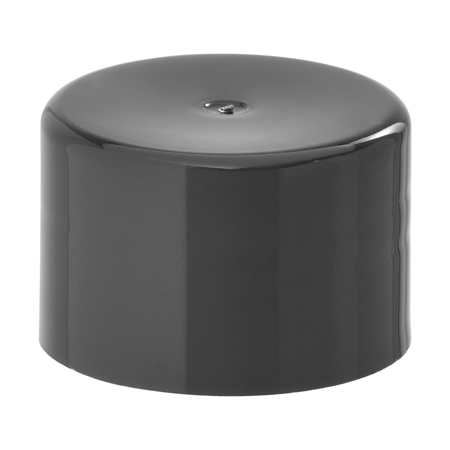 24mm/410 Black Smooth PP Cap with EPE Liner