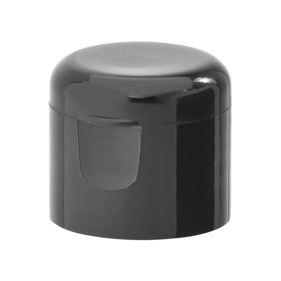24mm/410 Black Smooth Disc Top Cap with Crab Claw Seal
