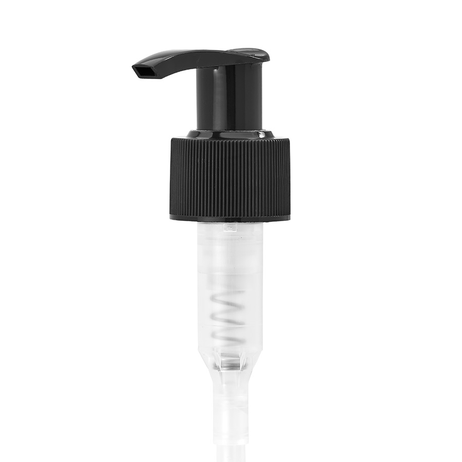 24mm/410 Black Ribbed Lock Up Lotion Pump, 1.5ml Output