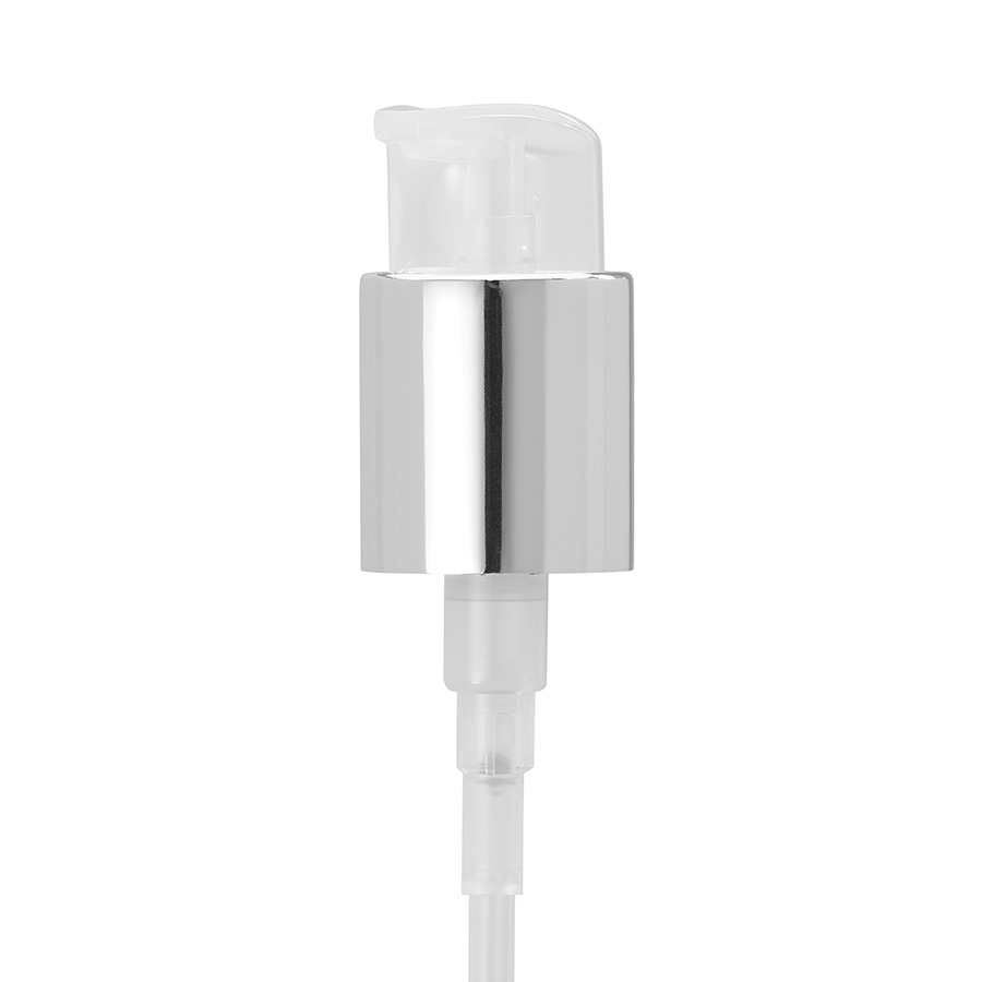 24mm/410 Natural Lock Up Treatment Pump Recessed Head Shiny Silver Overshell, 0.5ml Output