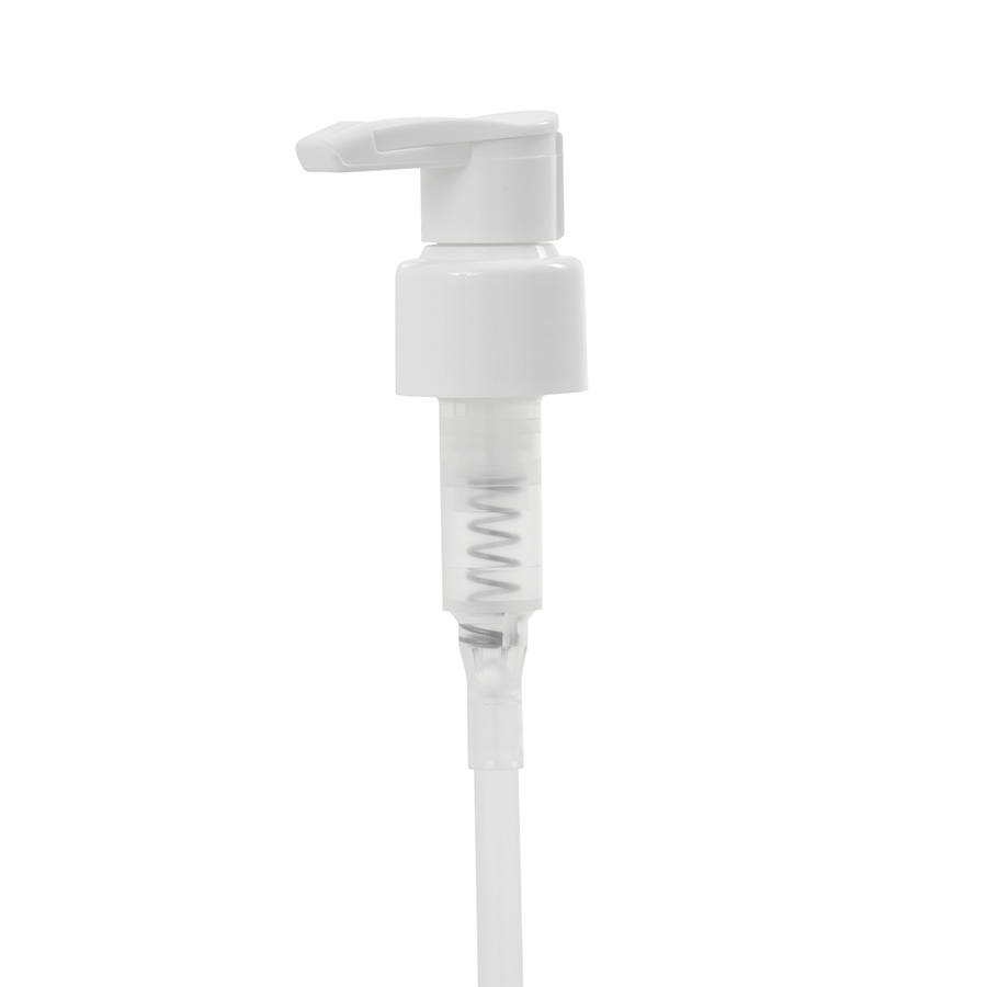 24mm/410 White Smooth Lock Up Lotion Pump 1.5ml Output & White Travel Clip