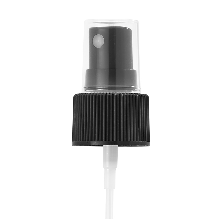 24mm/410 Black Ribbed Spray Pump 0.13ml Output
