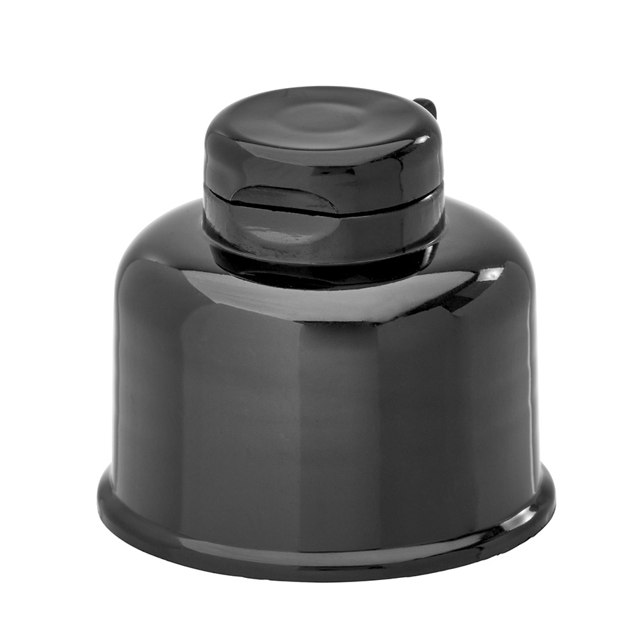 28mm/410 Black Flip Open/Close Cap with EPE Liner