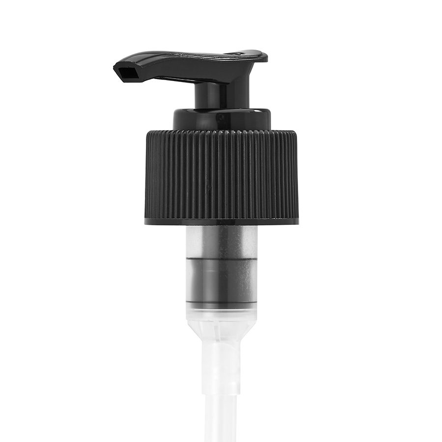 28mm/410 Black Ribbed Lock Down Lotion Pump, 2ml Output