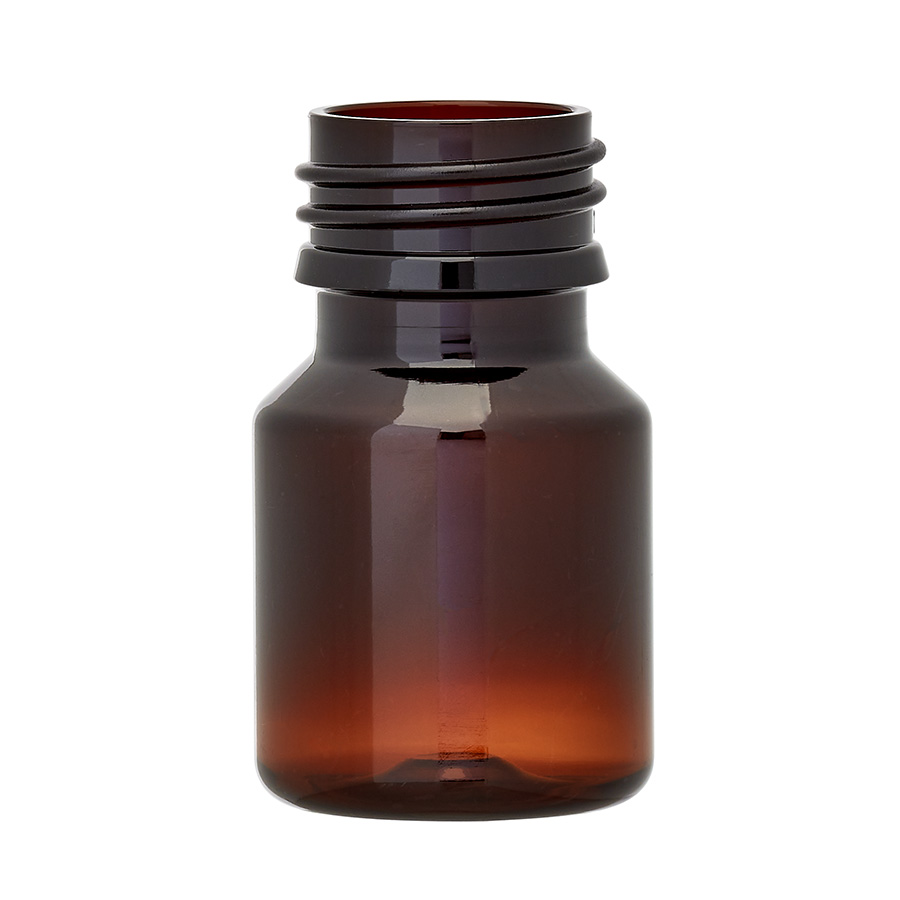 30ml Amber PET Alpha Bottle 28mm Neck