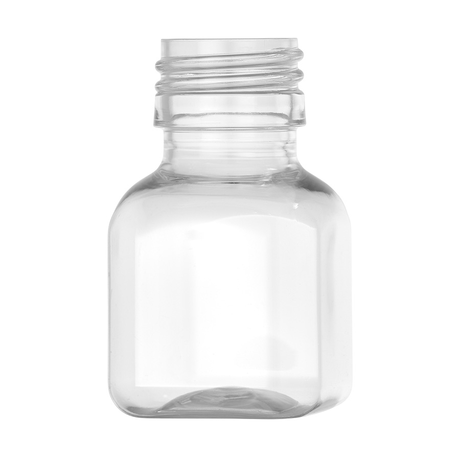 50ml PET Square Beverage Bottle 28mm Neck