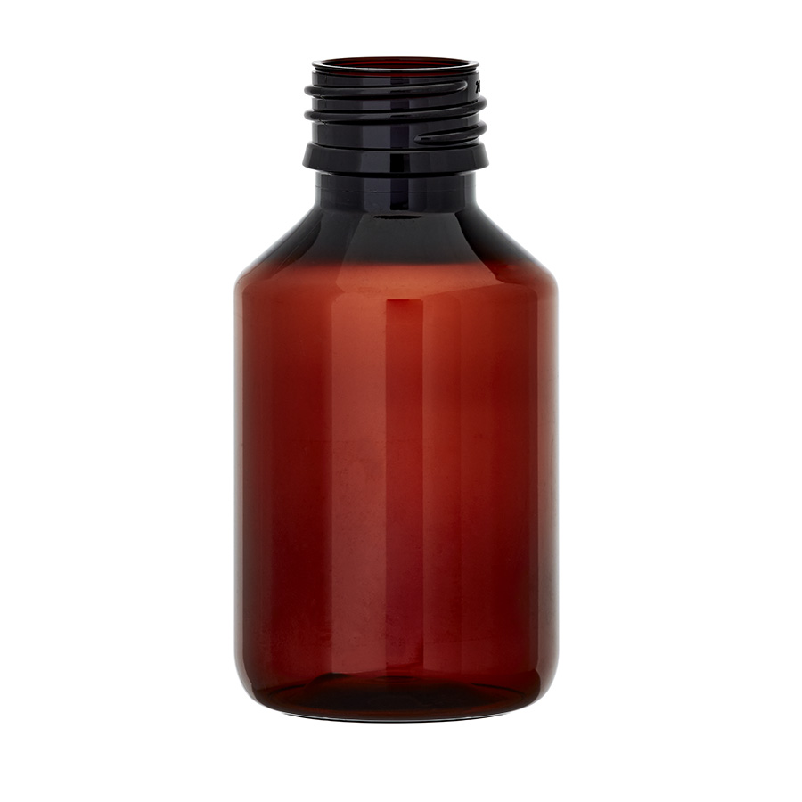100ml Amber PET Alpha Veral With ROPP 28mm Neck