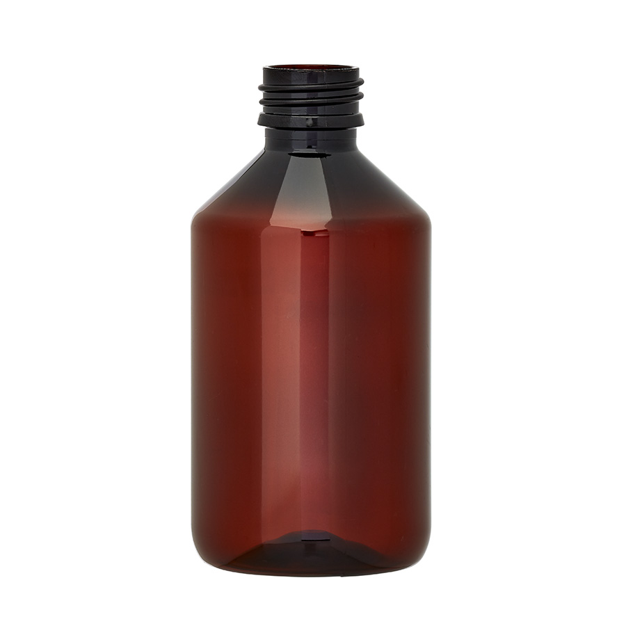 250ml Amber PET Alpha Veral Bottle 28mm Neck