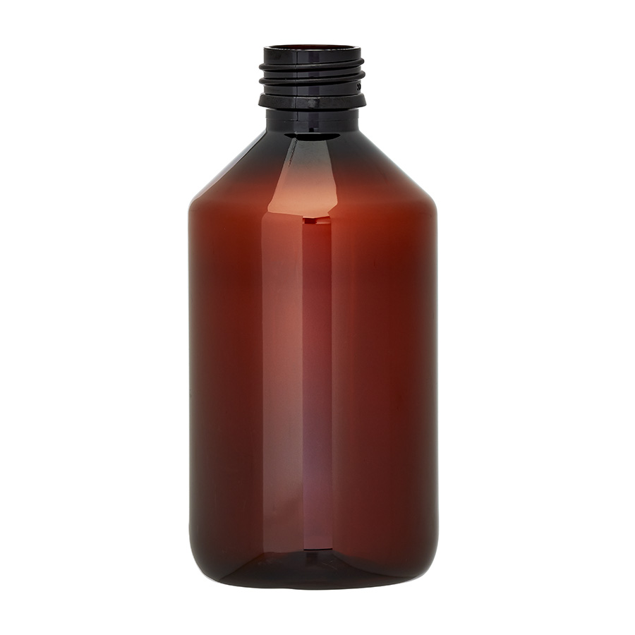 300ml Amber PET Alpha Veral Bottle 28mm Neck