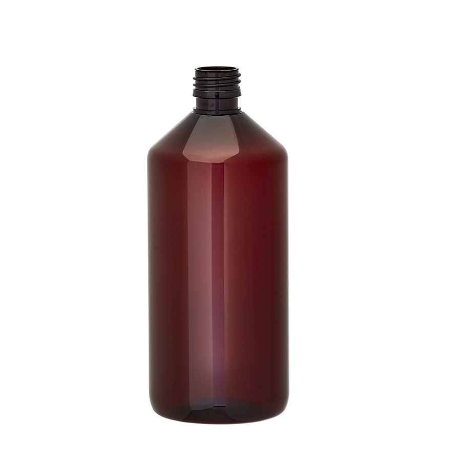 750ml Amber PET Alpha Veral Bottle 28mm Neck