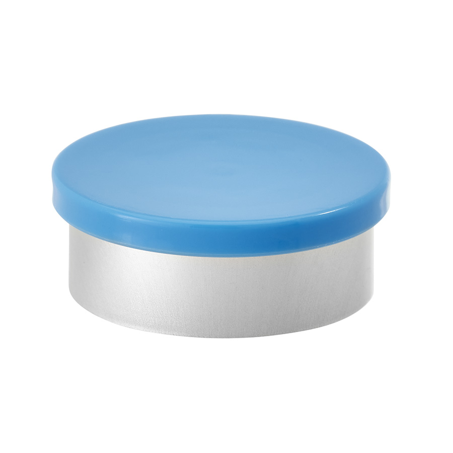 32mm DIN Push Off Over Seal with Blue Smooth Flat PP Disc