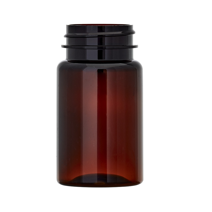 75ml Amber PET Packer 38mm Screw Neck
