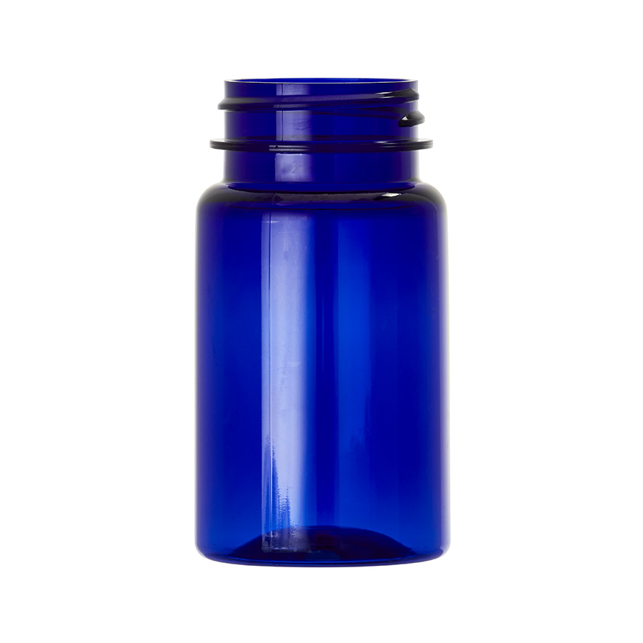 75ml Blue PET Packer 38mm Screw Neck