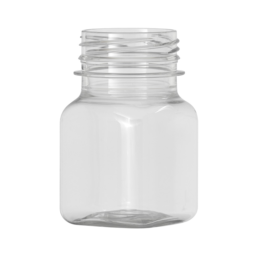 80ml PET Square Beverage Bottle 38mm Tamper Evident Neck