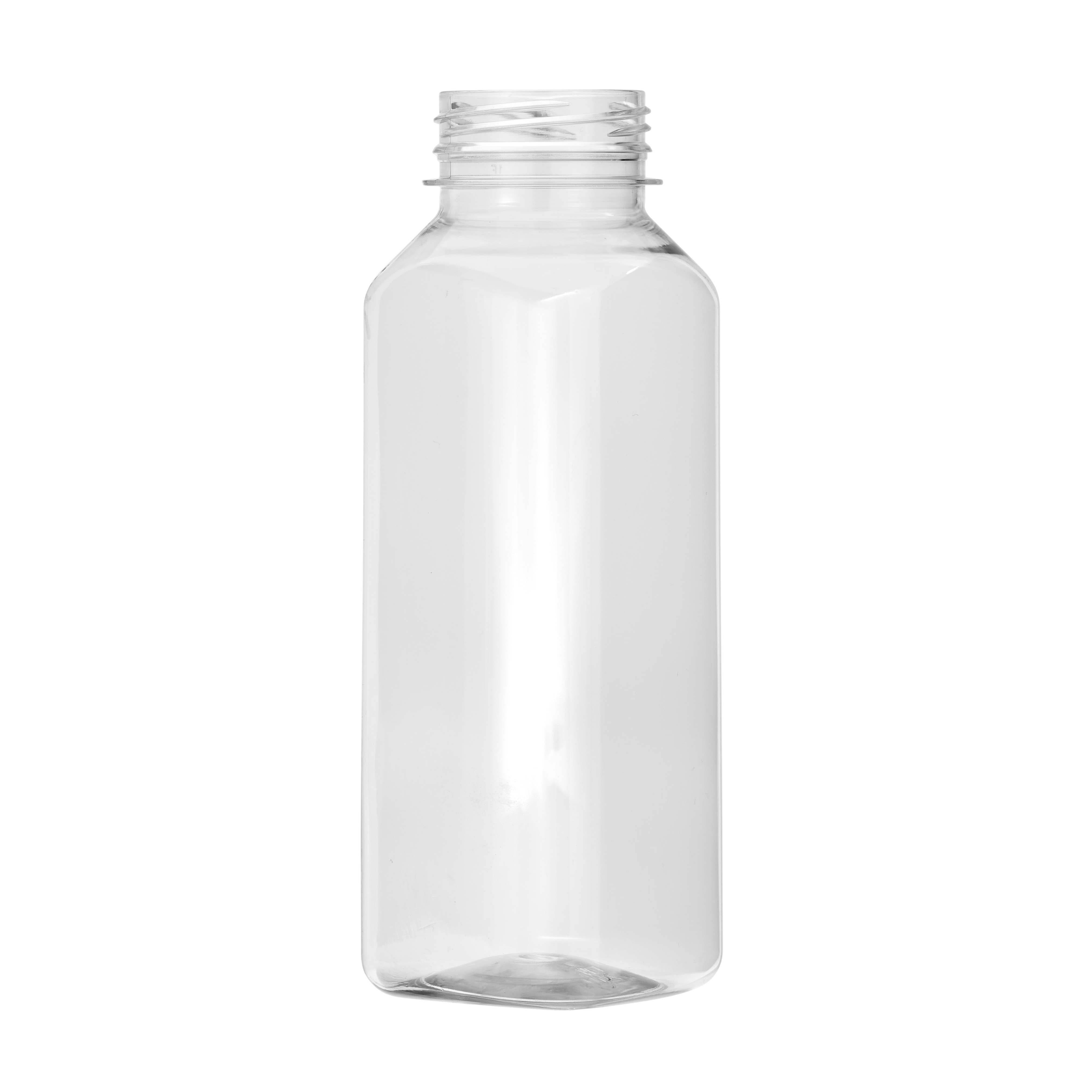 330ml PET Square Beverage Bottle 38mm Tamper Evident Neck