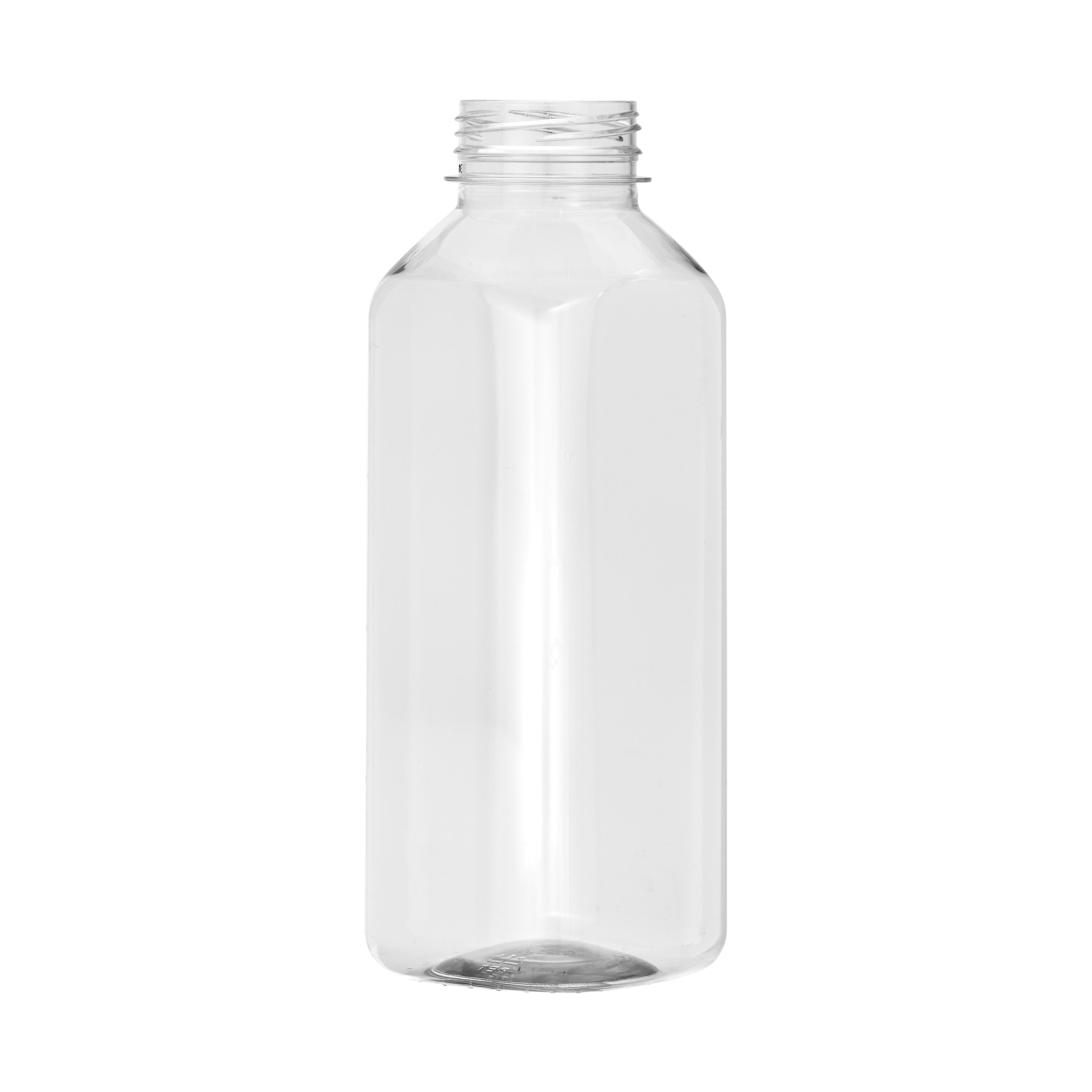 500ml Square Beverage PET Bottle 38mm Tamper Evident Neck