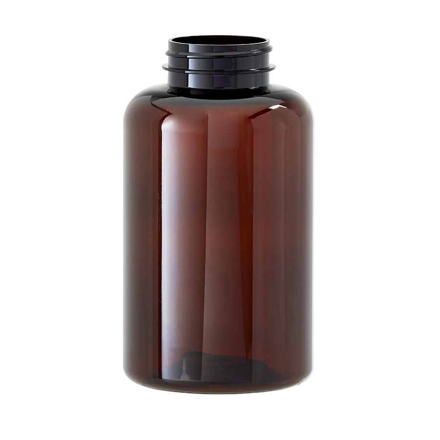 500ml Amber PET Packer with 45mm/400 Screw Neck