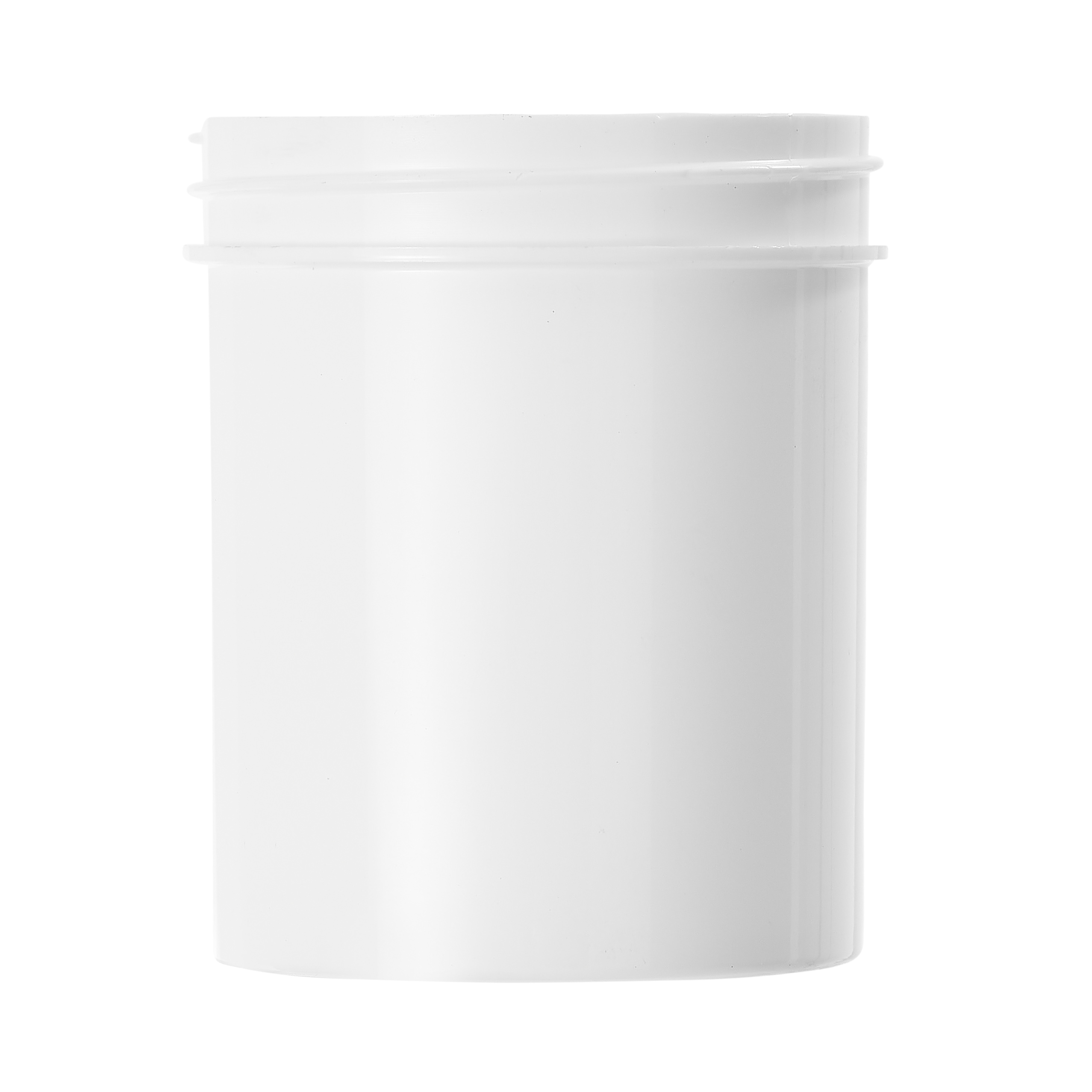 100ml White Polypropylene Regular Walled Simplicity Jar 58mm Screw Neck