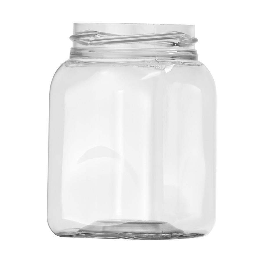 375ml PET Square Jar with 63mm Twist Off Neck