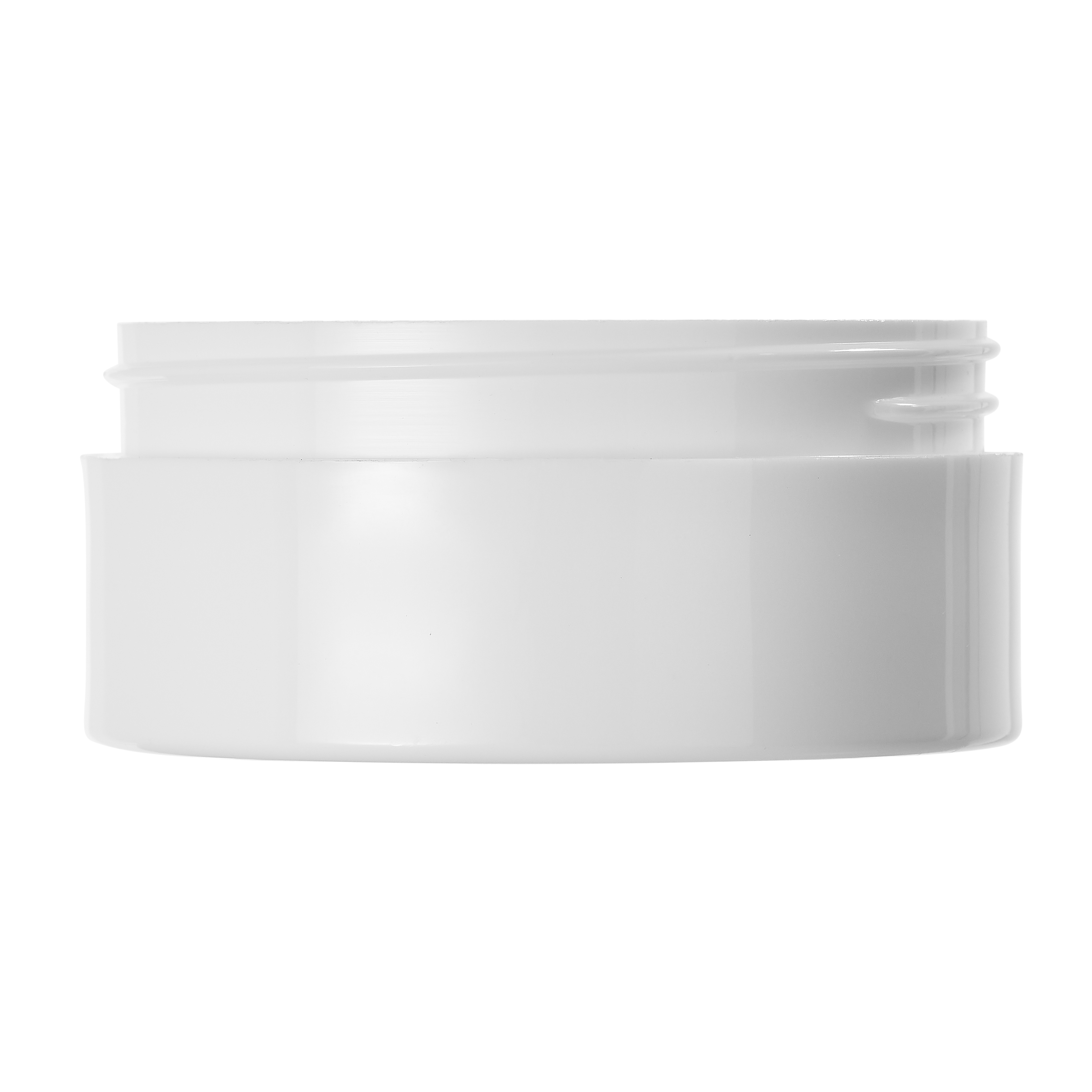 75ml White Polypropylene Thick Walled Simplicity Jar 70mm Screw Neck