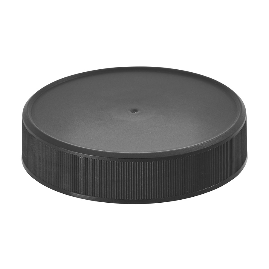 82mm Black Ribbed PP Unlined Twist Off Cap