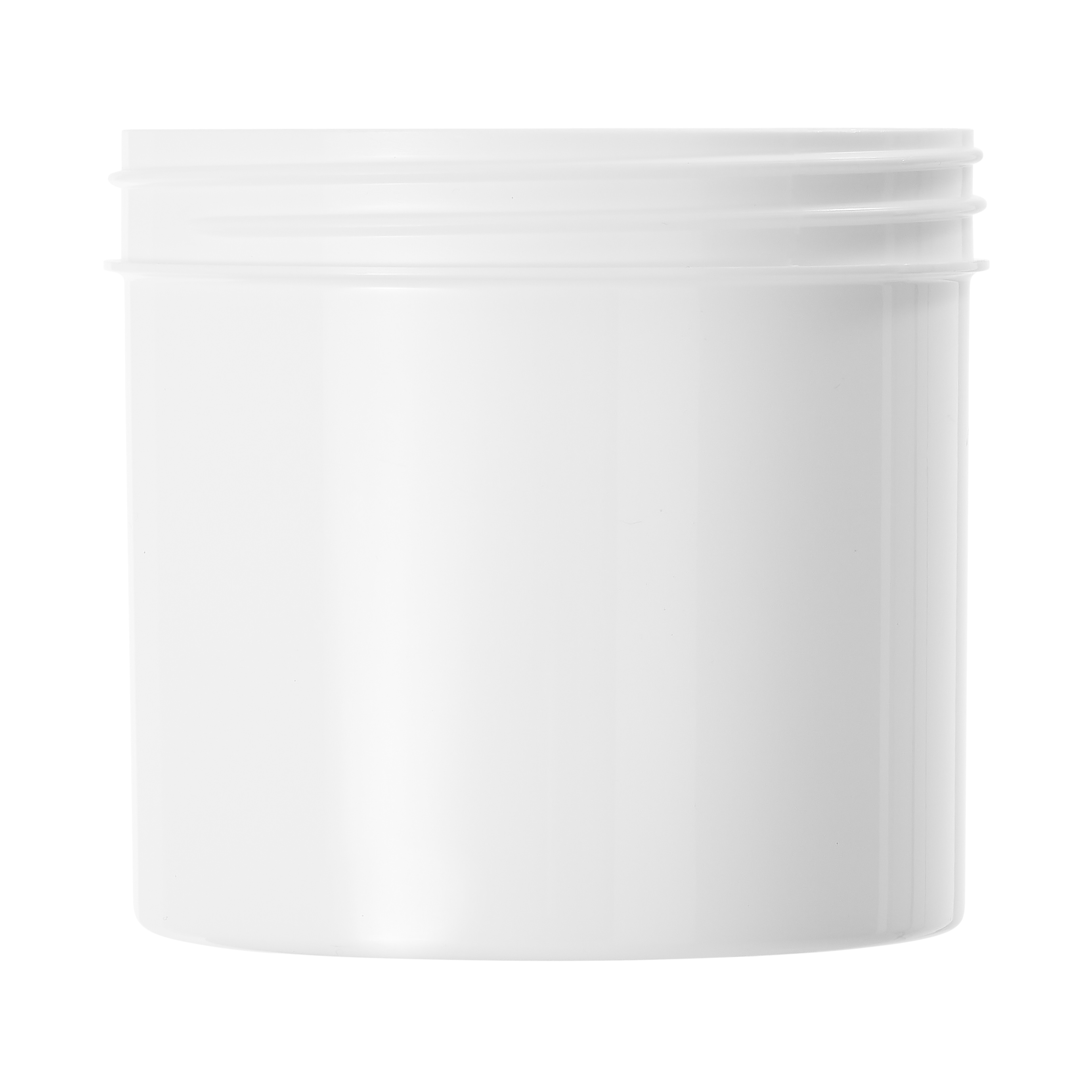 350ml White Polypropylene Regular Walled Simplicity Jar 89mm Screw Neck