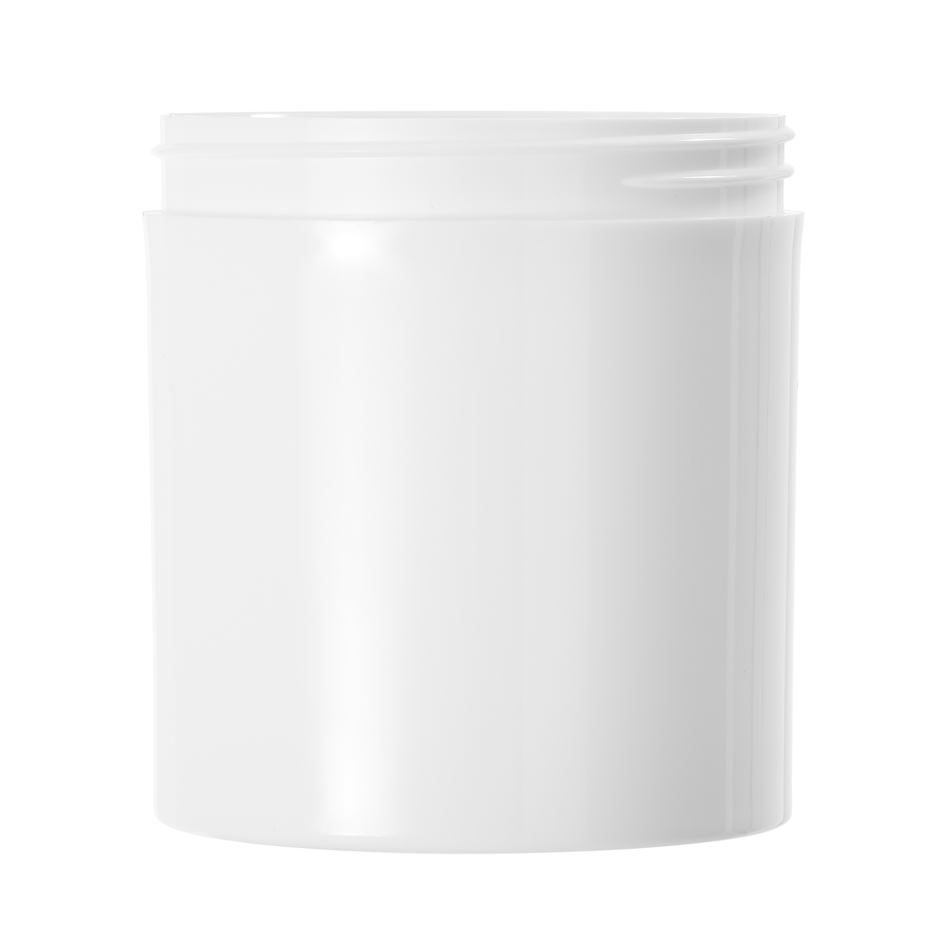 400ml White Polypropylene Thick Walled Simplicity Jar 89mm Screw Neck