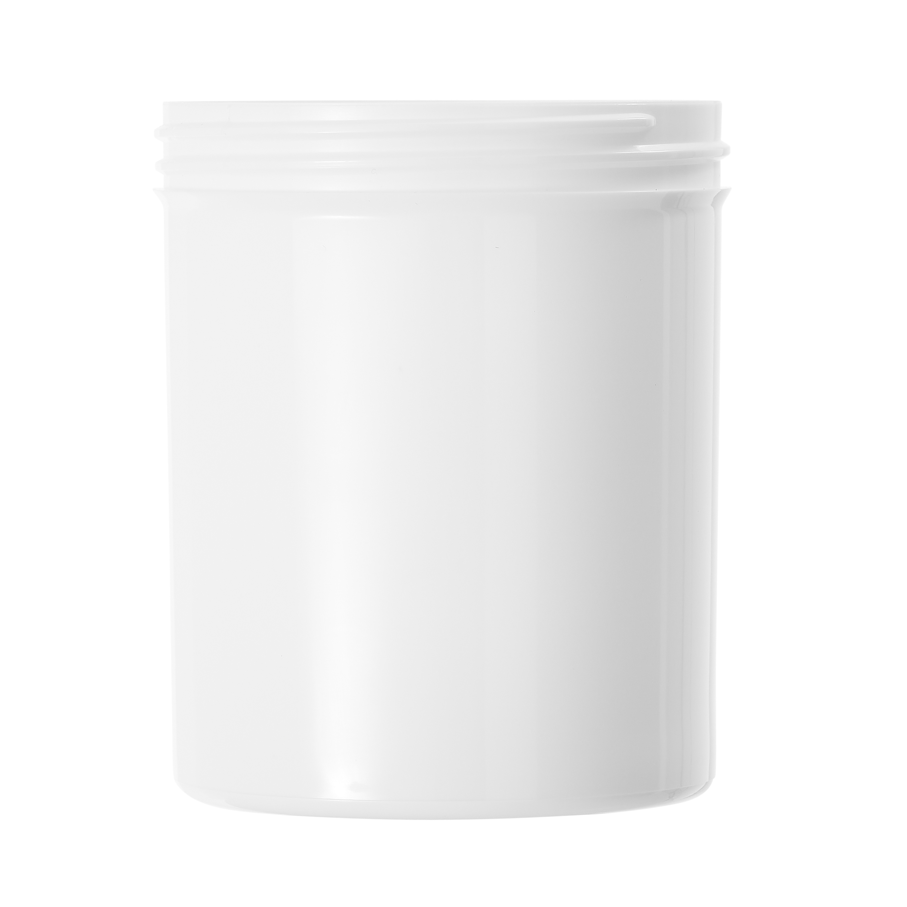 500ml White Polypropylene Regular Walled Simplicity Jar 89mm Screw Neck