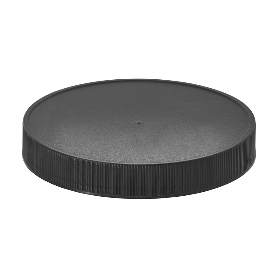 120mm/400 Black Ribbed Cap with Breathable Induction Liner