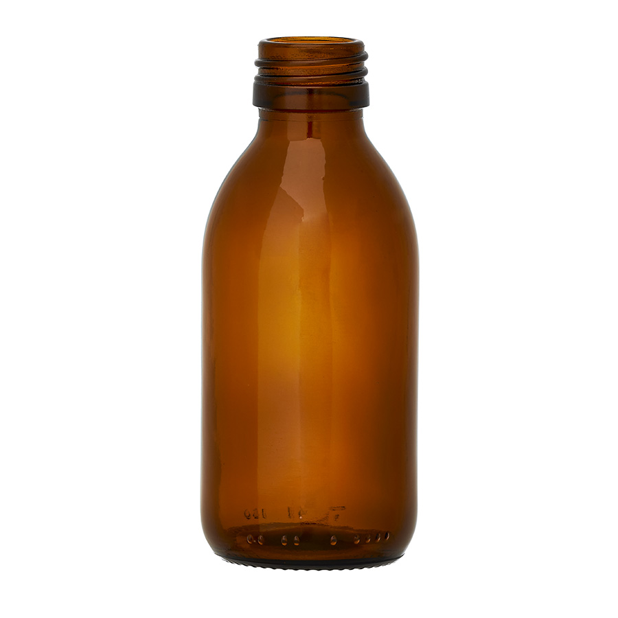 150ml Amber Glass Alpha Bottle 28mm Neck