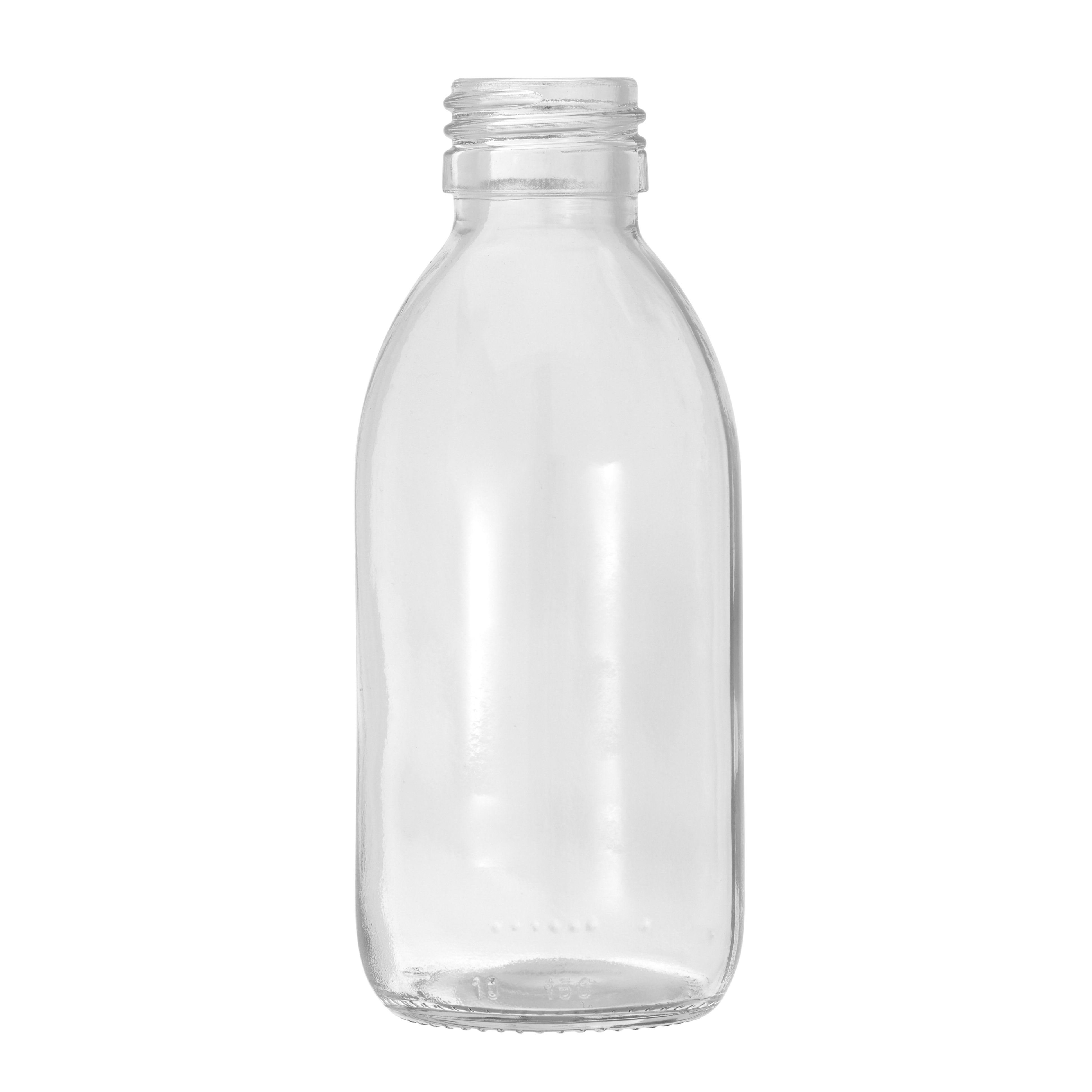 150ml Clear Glass Alpha Bottle 28mm Neck