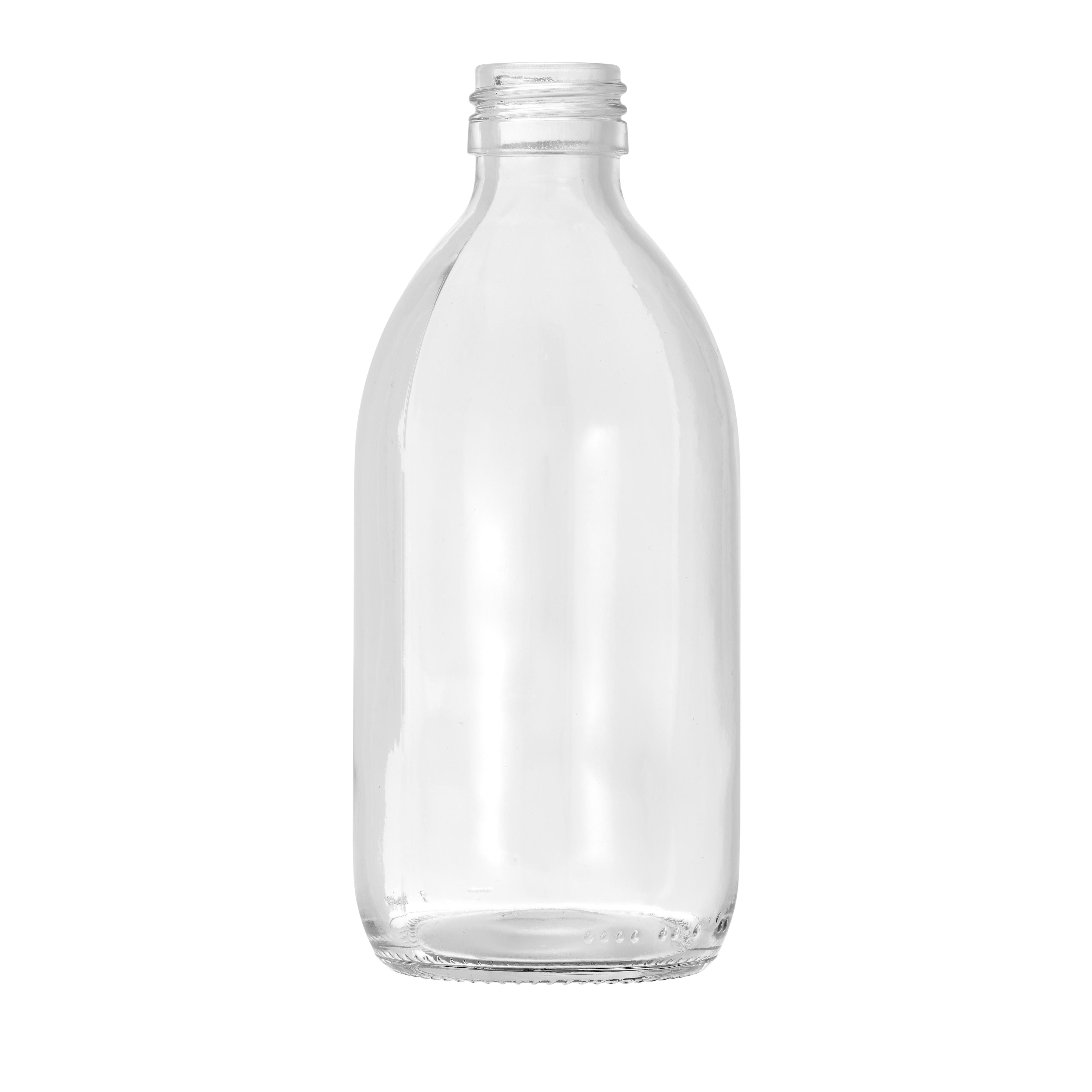 300ml Clear Glass Alpha Bottle 28mm Neck