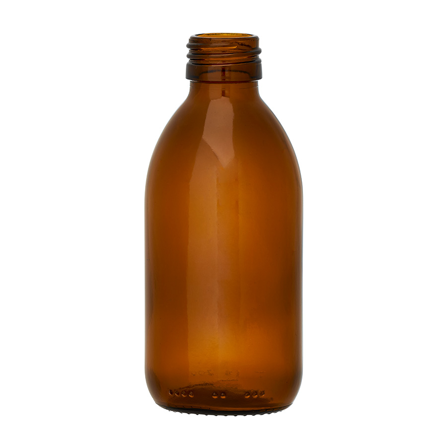 200ml Amber Glass Alpha Bottle 28mm Neck
