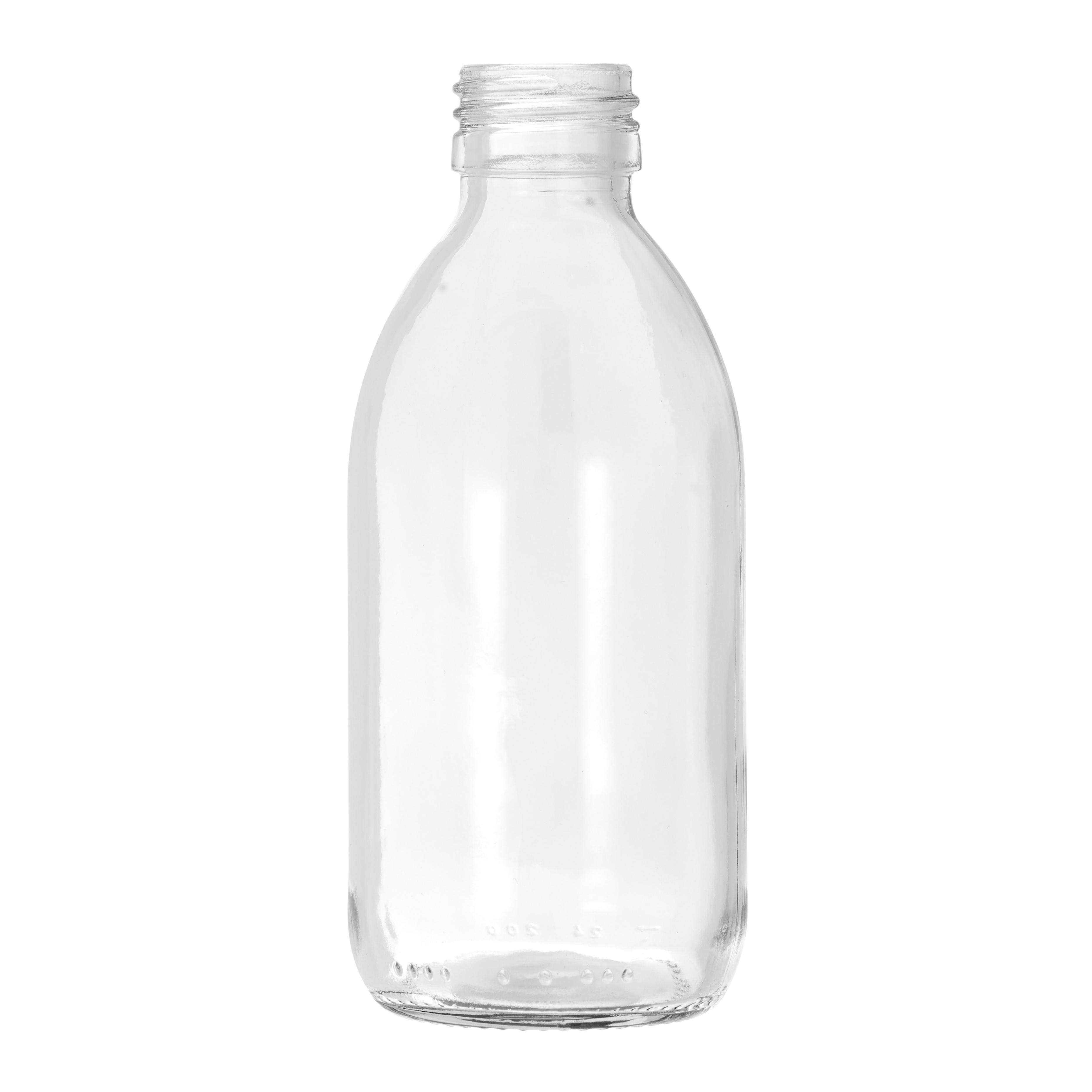 200ml Clear Glass Alpha Bottle 28mm Neck