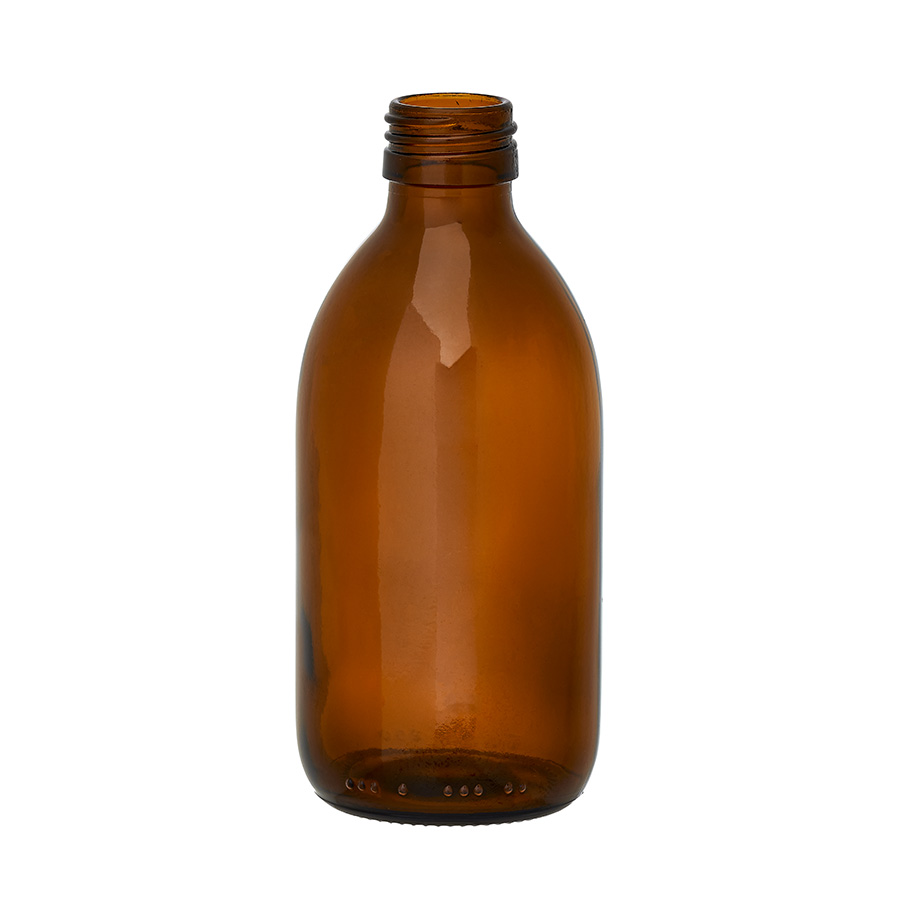 250ml Amber Glass Alpha Bottle 28mm Neck