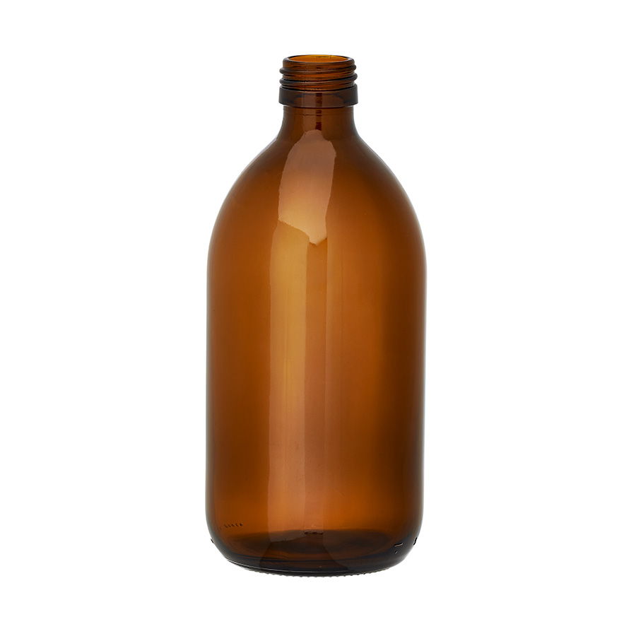 500ml Amber Glass Alpha Bottle 28mm Neck