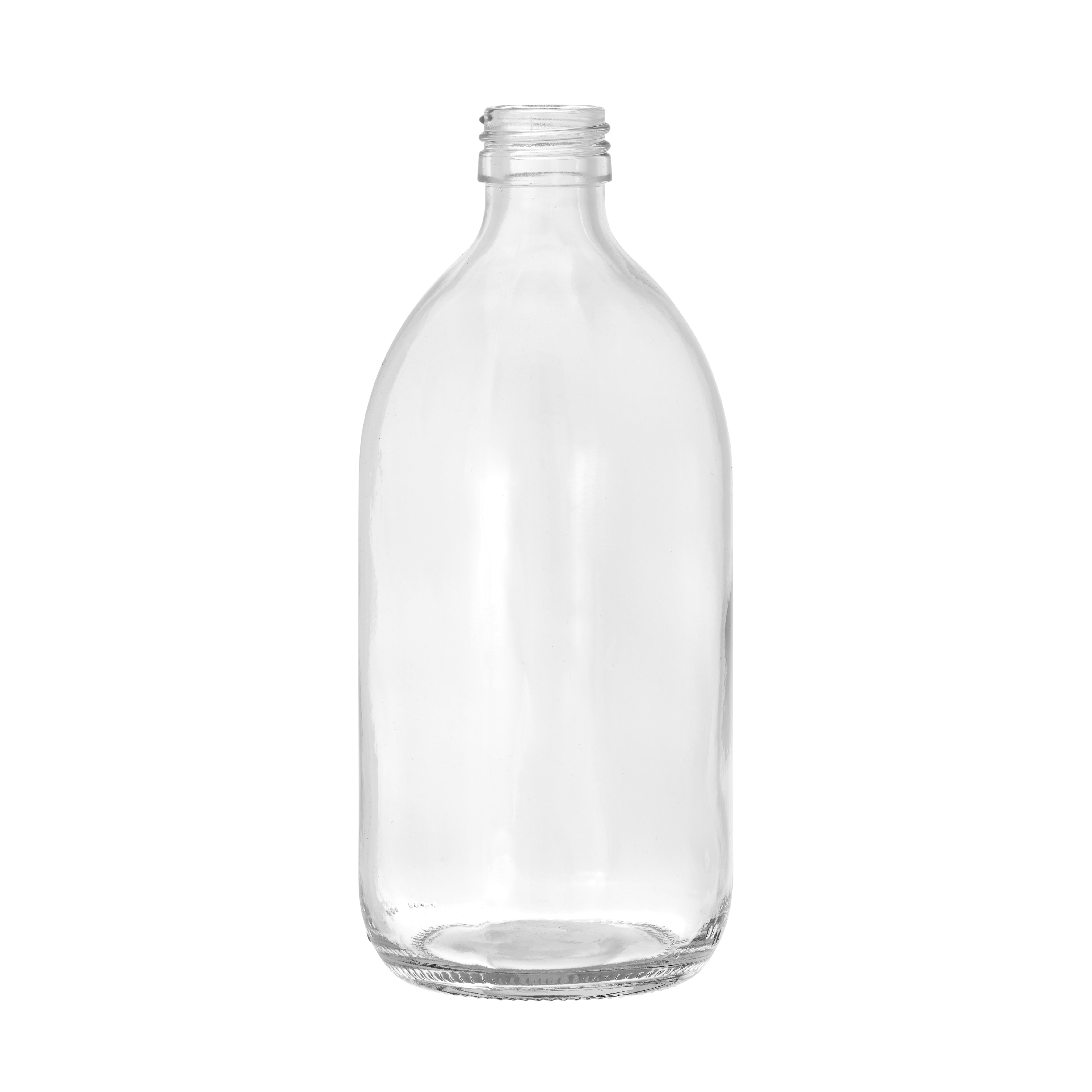 500ml Clear Glass Alpha Bottle 28mm Neck