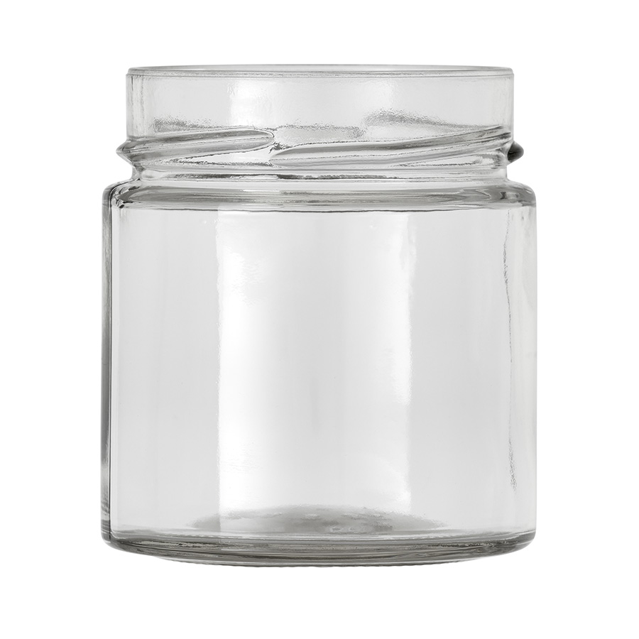 212ml Clear Glass Deep Round Jar