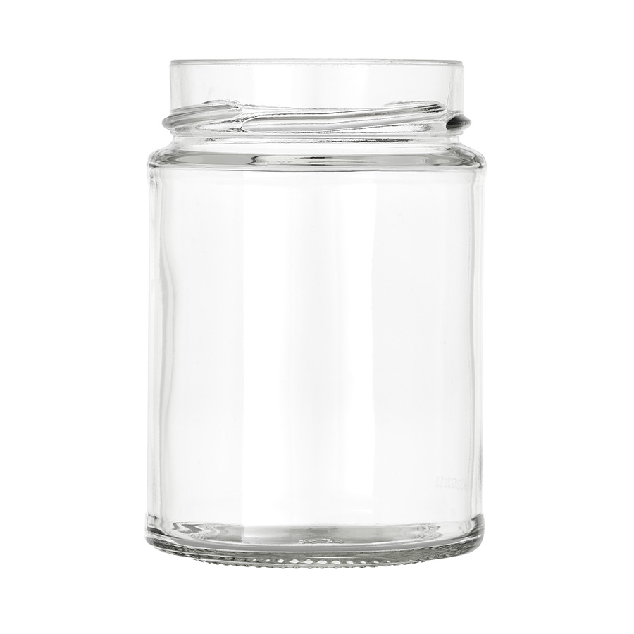 310ml Clear Glass Deep Round Jar