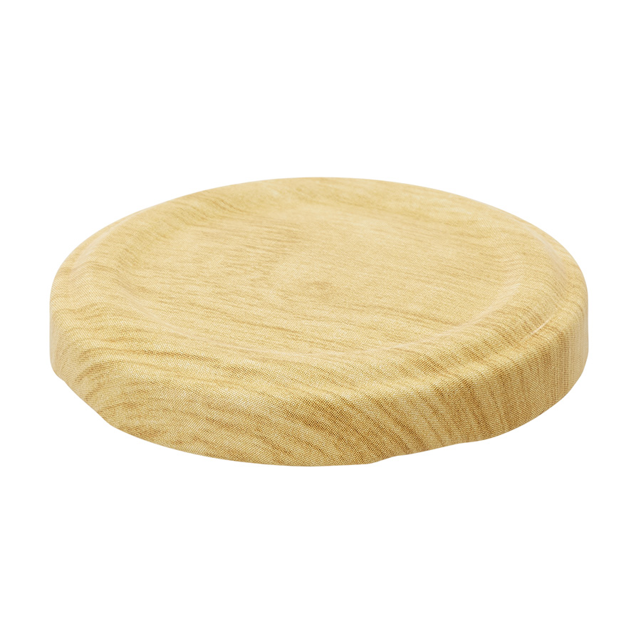 48mm Matt Wood decor Tin plate Twist off Cap with BLUESEAL