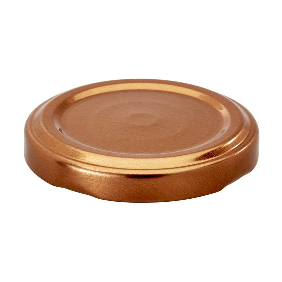 48mm Copper Tin plate Twist off Cap with button BLUESEAL