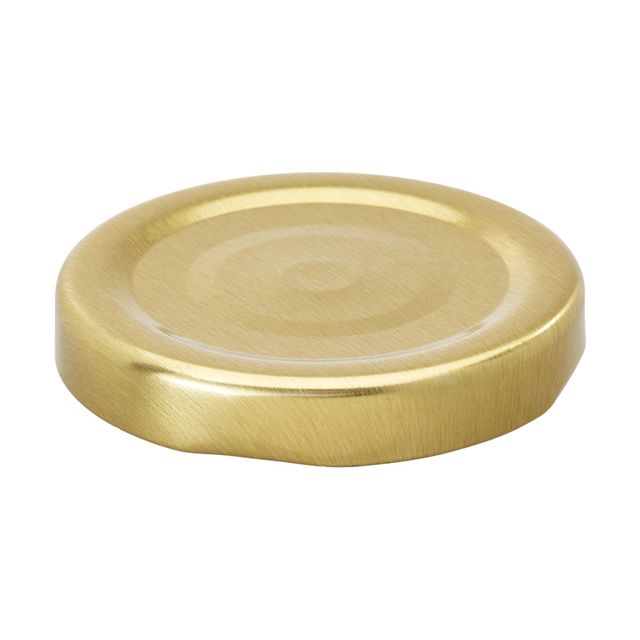 53mm Gold Tin plate Twist off  Cap with Button