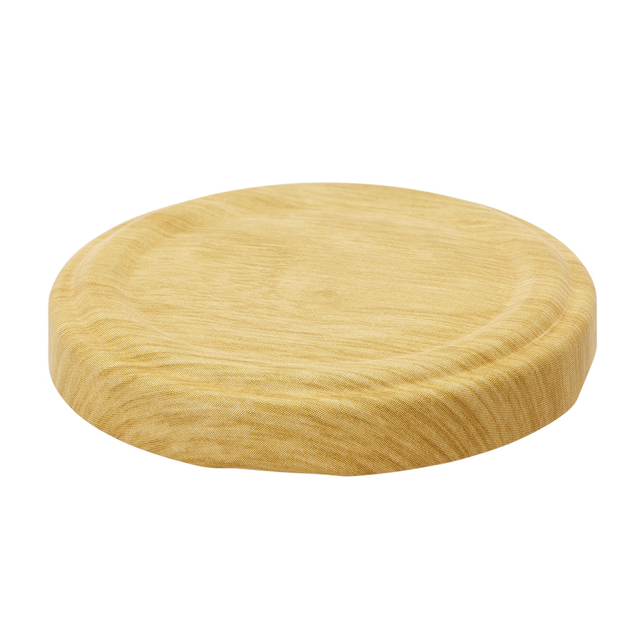 53mm Wood decor matt Tin plate Twist off Cap with BLUESEAL